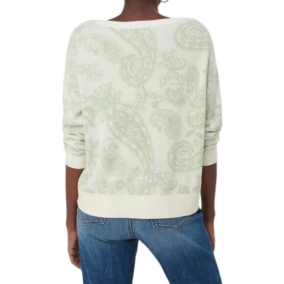 ANN TAYLOR LOFT Paisley Dolman Sleeve Sweater Matcha Latte‎ XSmall - Picture 3 of 9